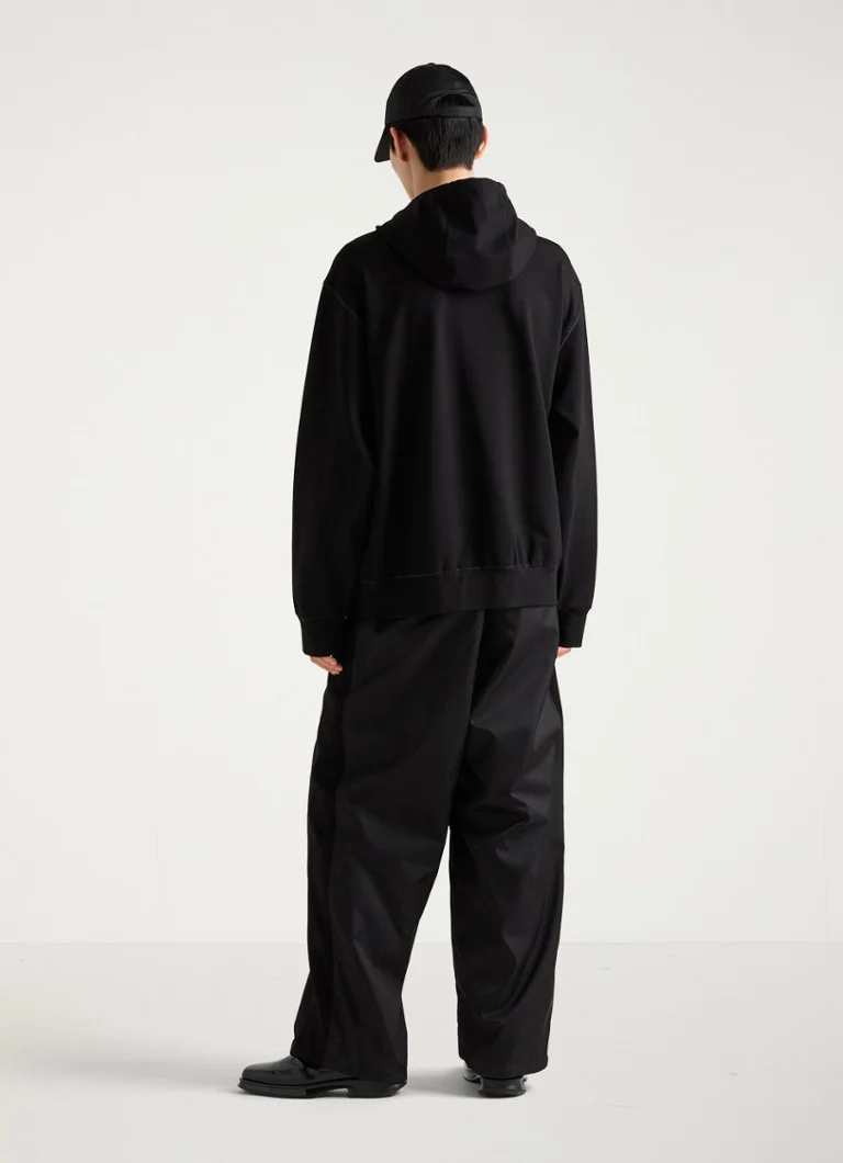 Prada Oversized hoodie with half zip