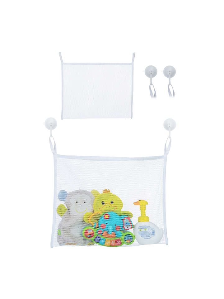 relaxdays 2 x Badespielzeug Aufbewahrung in Weiß - (B)45 x (H)35 cm günstig kaufen onesize