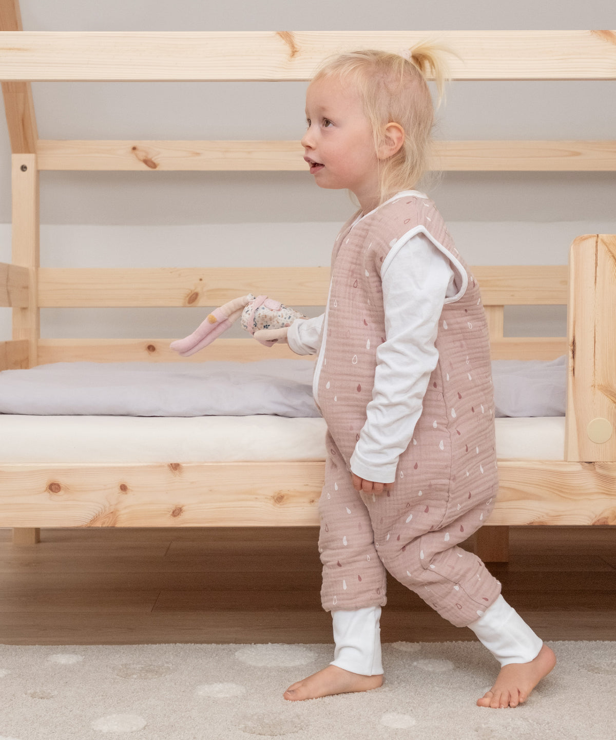 Musselin Schlafsack mit Beinen