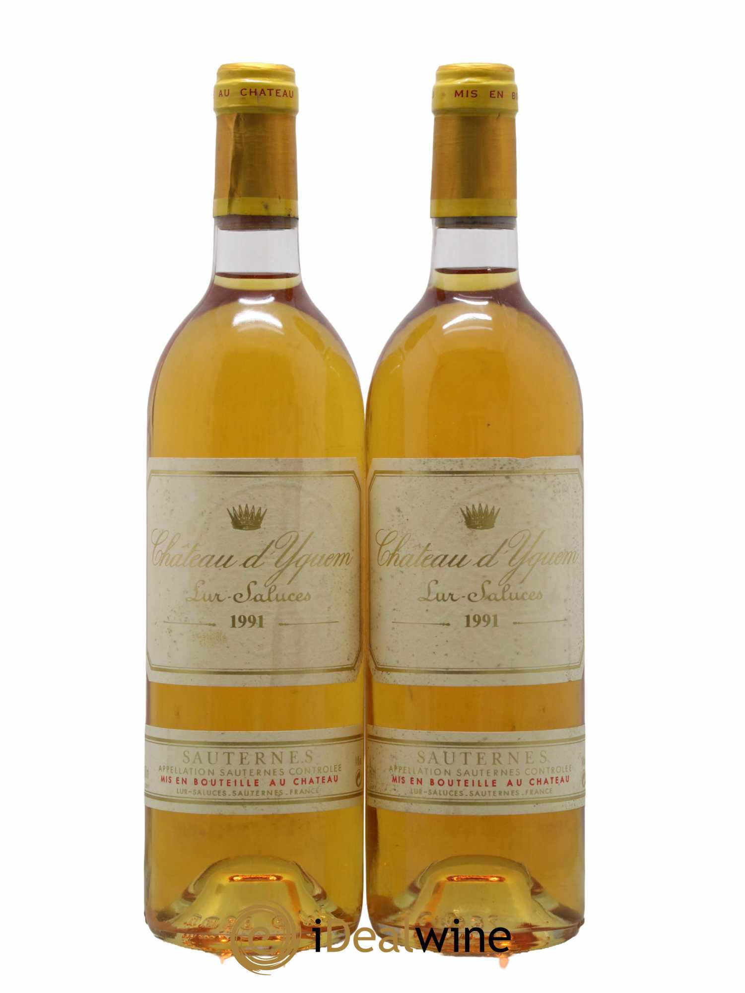 Château d'Yquem 1er Cru Classé Supérieur  1991 - Lot de 2 Bouteilles