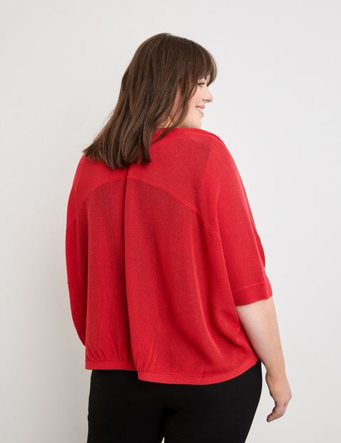 Oversized-Strickjacke mit halbem Arm