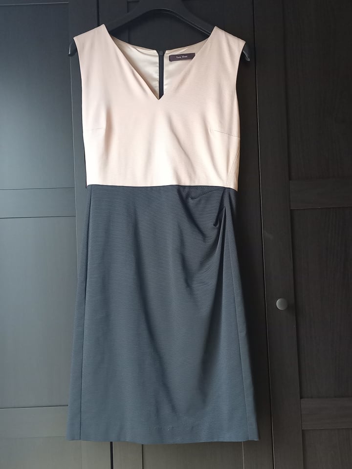 Vera Mont Kleid in Anthrazit/ Hellrosa günstig kaufen 38