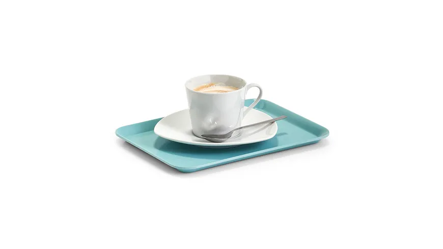zeller Tablett aus Melamin 24x18 cm aqua