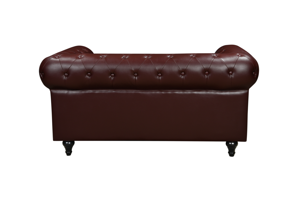 Happy Home Happy Home gepolsteter 3-2-1 Sitzer Sofa-Set HSP107-DRT dunkelrot Lederoptik