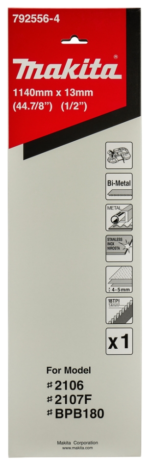 Makita Tillbehör 792556-4 Sågblad metall/rostfritt stål 1140x13mm BiM