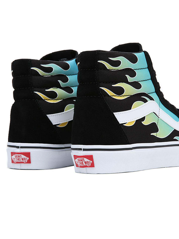 Vans Leder-Sneakers in Schwarz/ Türkis günstig kaufen