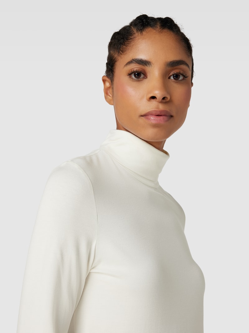 Longsleeve mit Rollkragen in offwhite