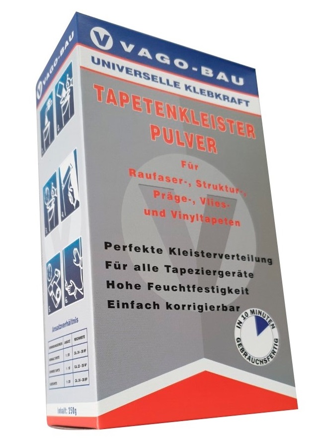 Vago-Tools Anstrichvlies Glattvlies Vlies Tapete 150g/m² 4 Rollen incl. Kleber