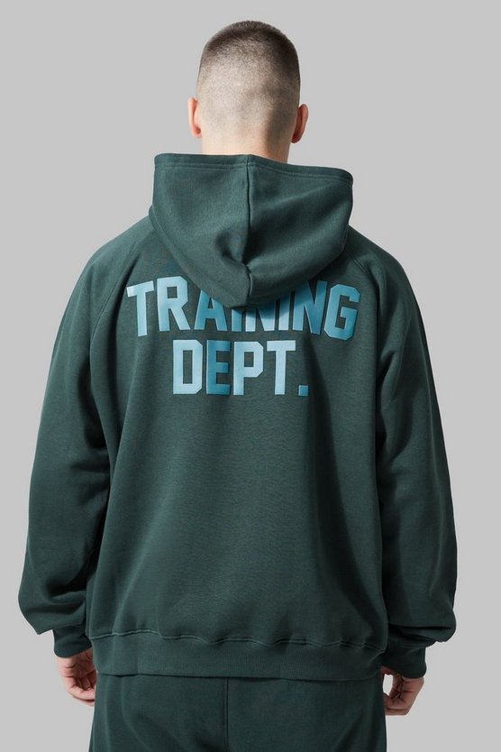 Tall kastiger Oversize Hoodie mit Active Training Dept Print