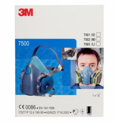 3M 1.21.15.750.20 7502 Opakovane použiteľná silikónová gumová maska