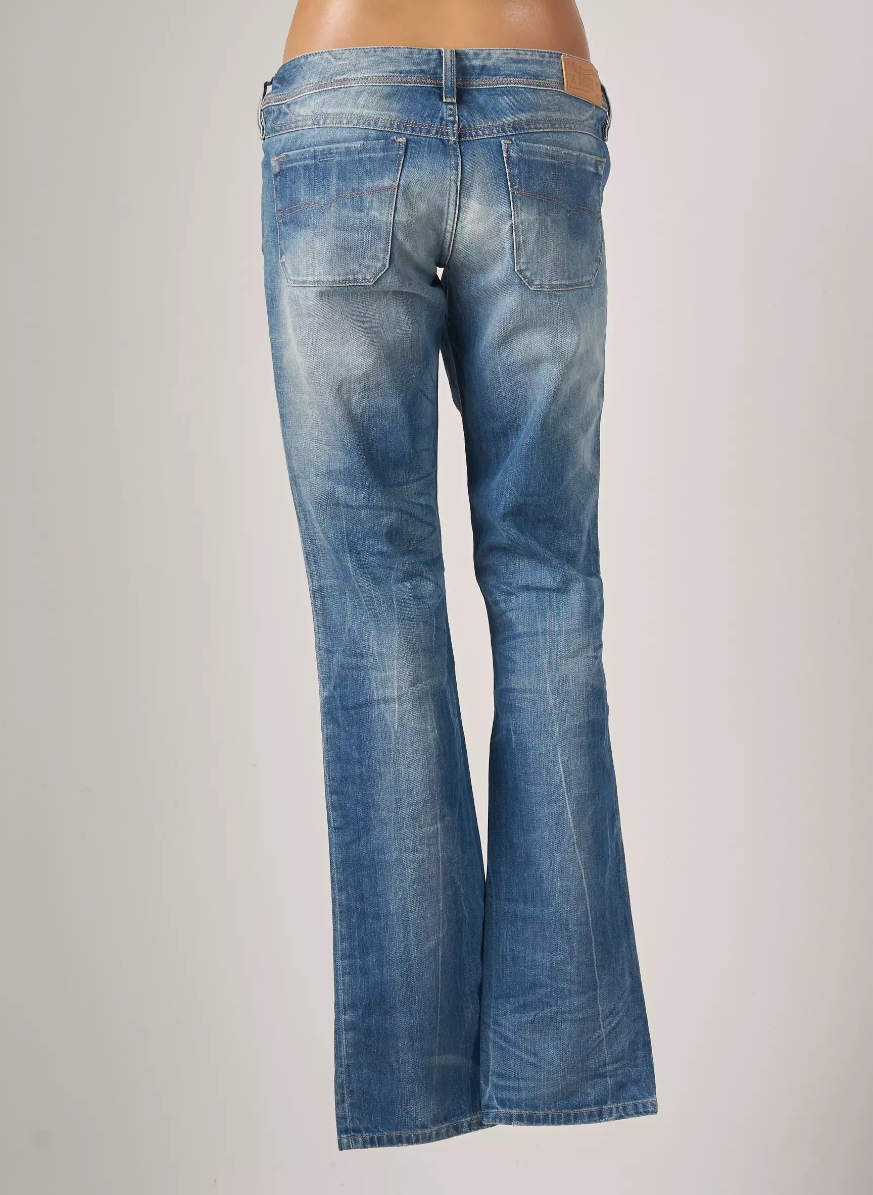 Diesel Jeans Coupe Droite Femme couleur bleu