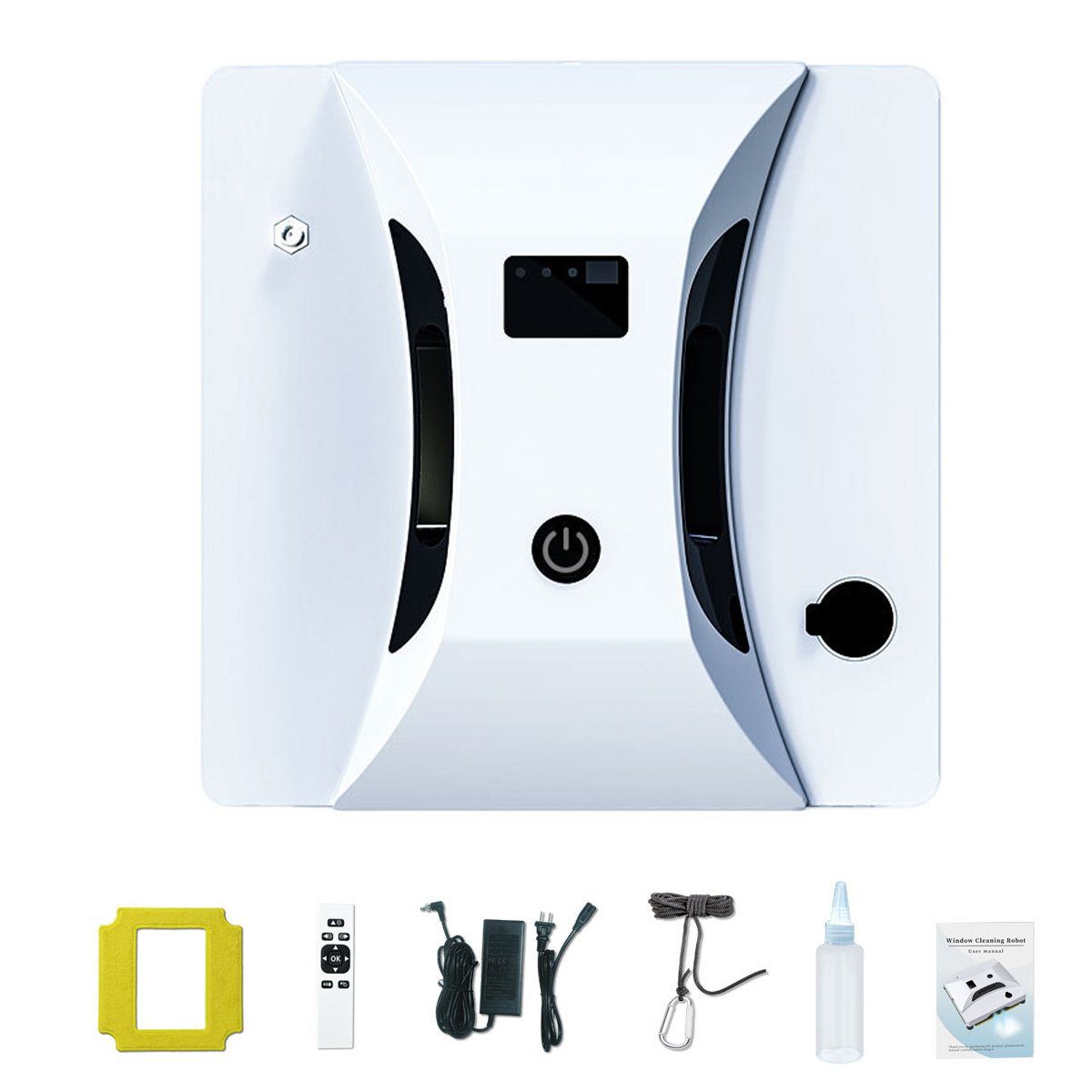 Hikeren Fensterputzroboter 80W Fenstersauger,2800Pa,Automatischer Fensterputzer,40 ml Wassertank
