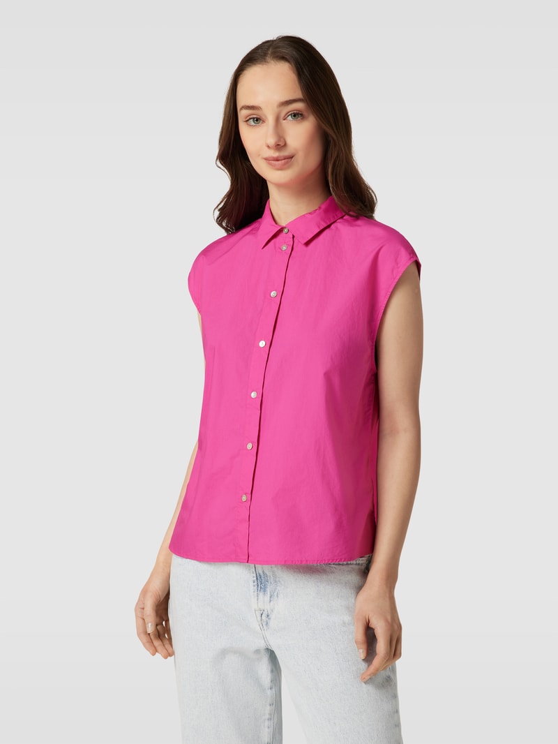 Blusentop mit Knopfleiste in rosa