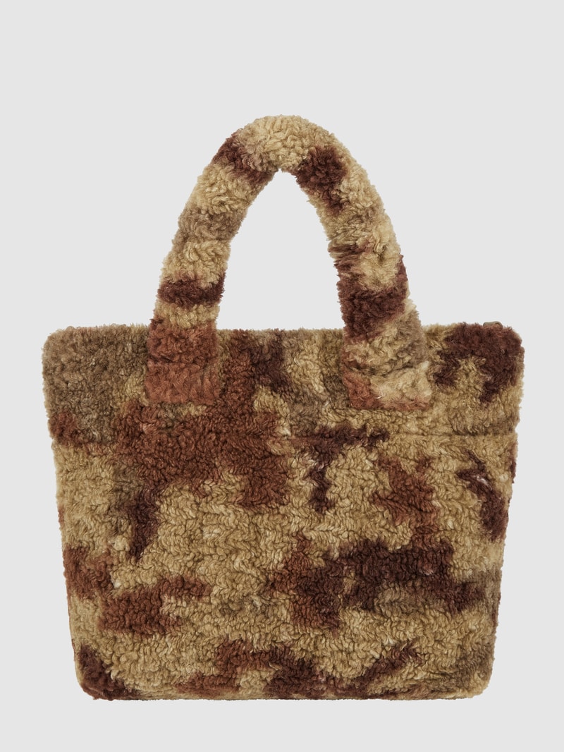 Shopper aus Kunstfell Modell 'Gia' in olivgrün