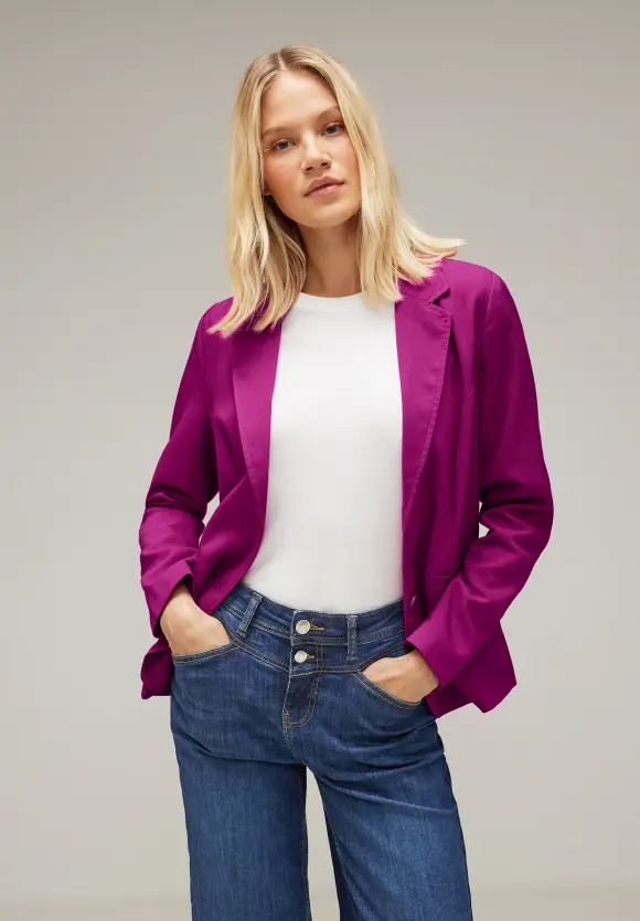 Street One Twill Blazer in Unifarbe