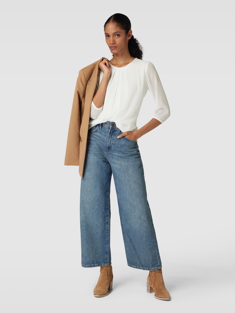 Blusenshirt mit 3/4-Arm in offwhite