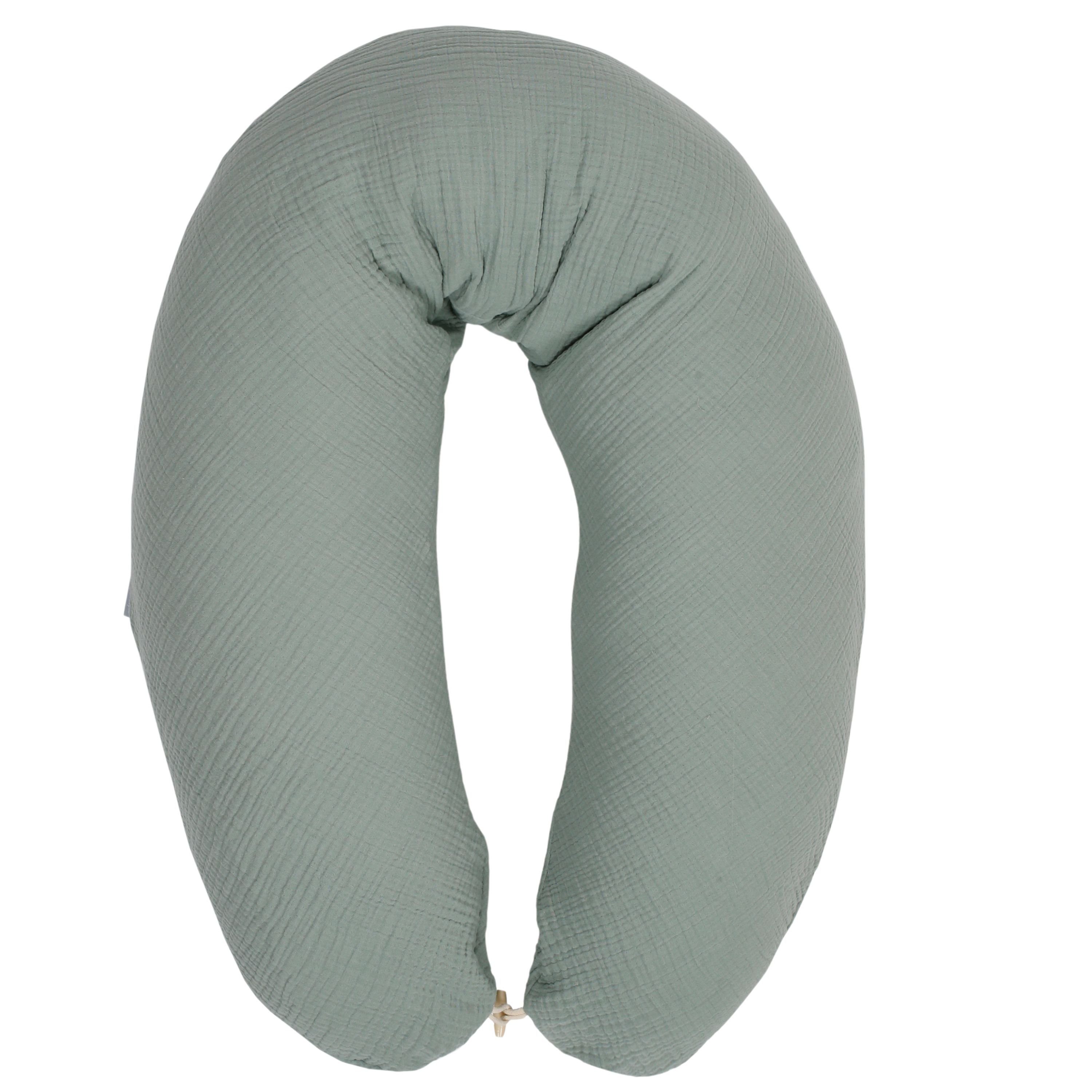 SEI Design Stillkissen Bio-Stillkissen 190x30 cm - 100% Kapok Füllung - Bezug 100% Bio Baumwo, Kissen + Bezug, Kapok + BIO Baumwolle