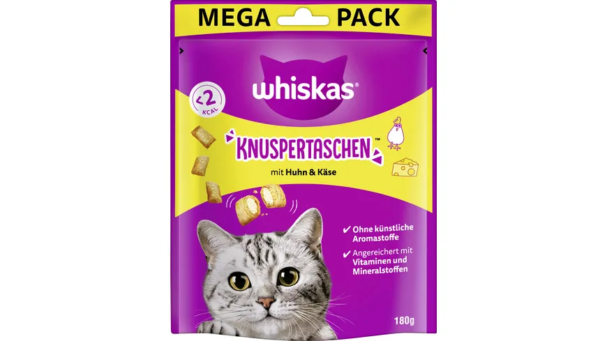Whiskas® Knuspertaschen™ Beutel mit Huhn und Käse 180 g