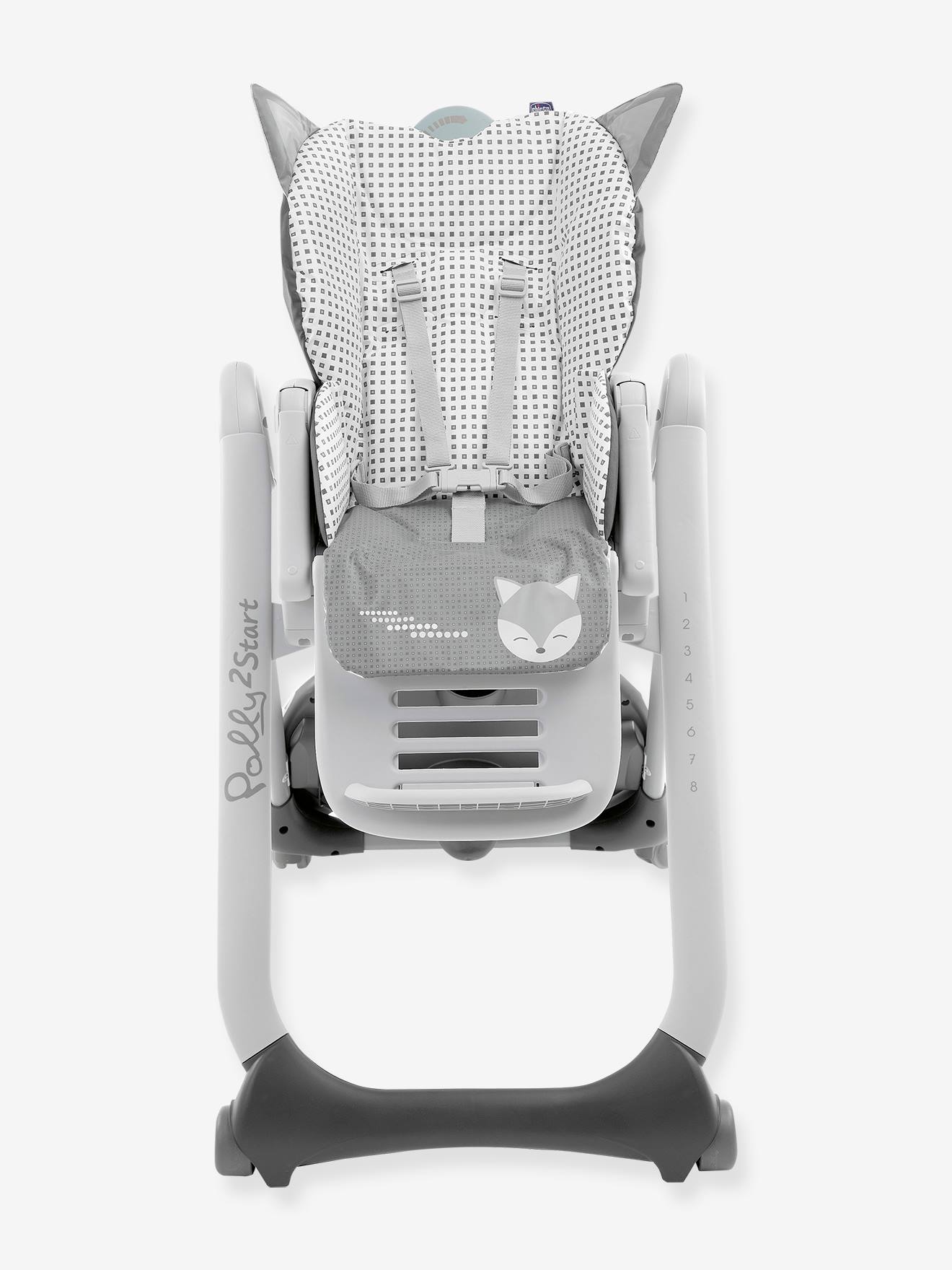 Chaise haute CHICCO Polly2Start gris clair