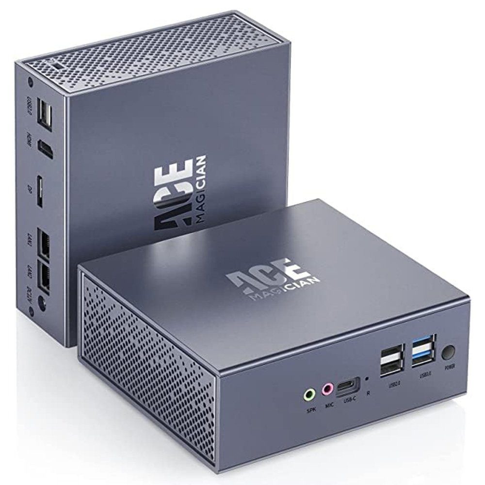 ACEMAGICIAN Mini-PC (Intel Alder Lake-N-Prozessor, ‎Intel® UHD Graphics, 8 GB RAM, 256 GB SSD, Business-Mini-Computer mit WiFi 5, BT 4.2, 4K-Dual-Display, Typ-C)