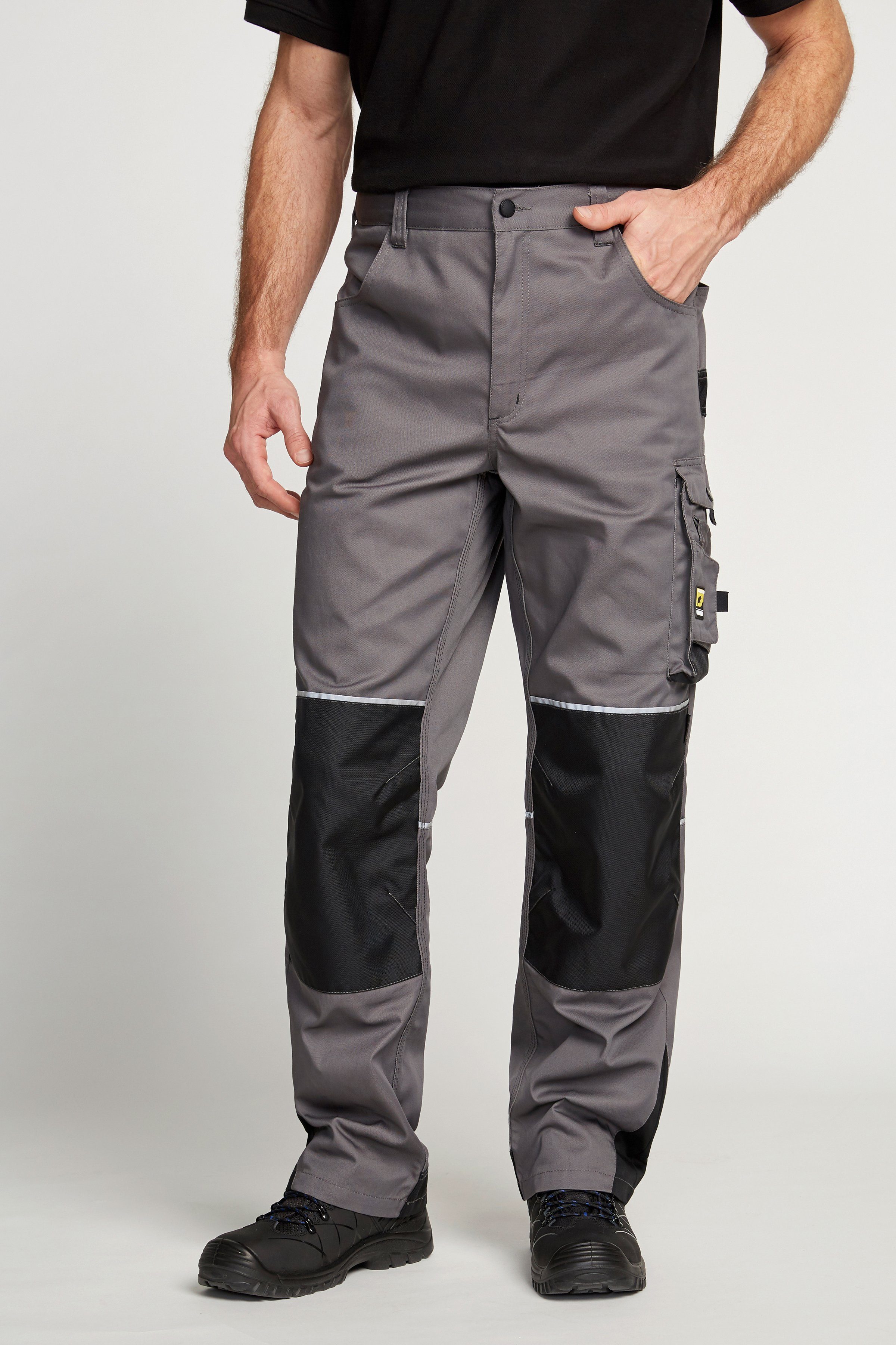 Northern Country Arbeitshose worker light (langlebig durch 3-fach Innenbeinnaht und viele Verriegelungspunkte) mit vielen Cordura®-Verstärkungen und Reflexelementen, mit 8 Taschen