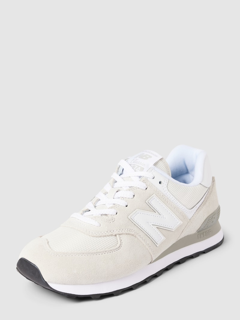 Sneaker mit Label-Detail in beige