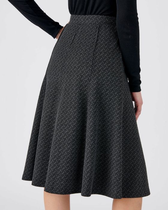 Jupe évasée maille jacquard