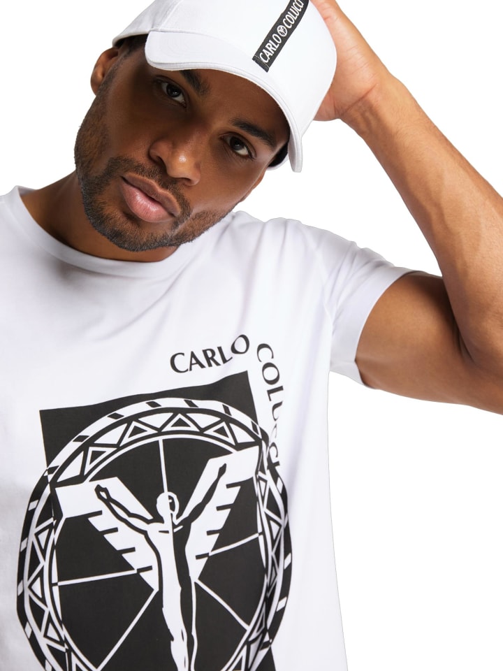 Carlo Colucci Baseball Cap Colorio in Weiß günstig kaufen onesize
