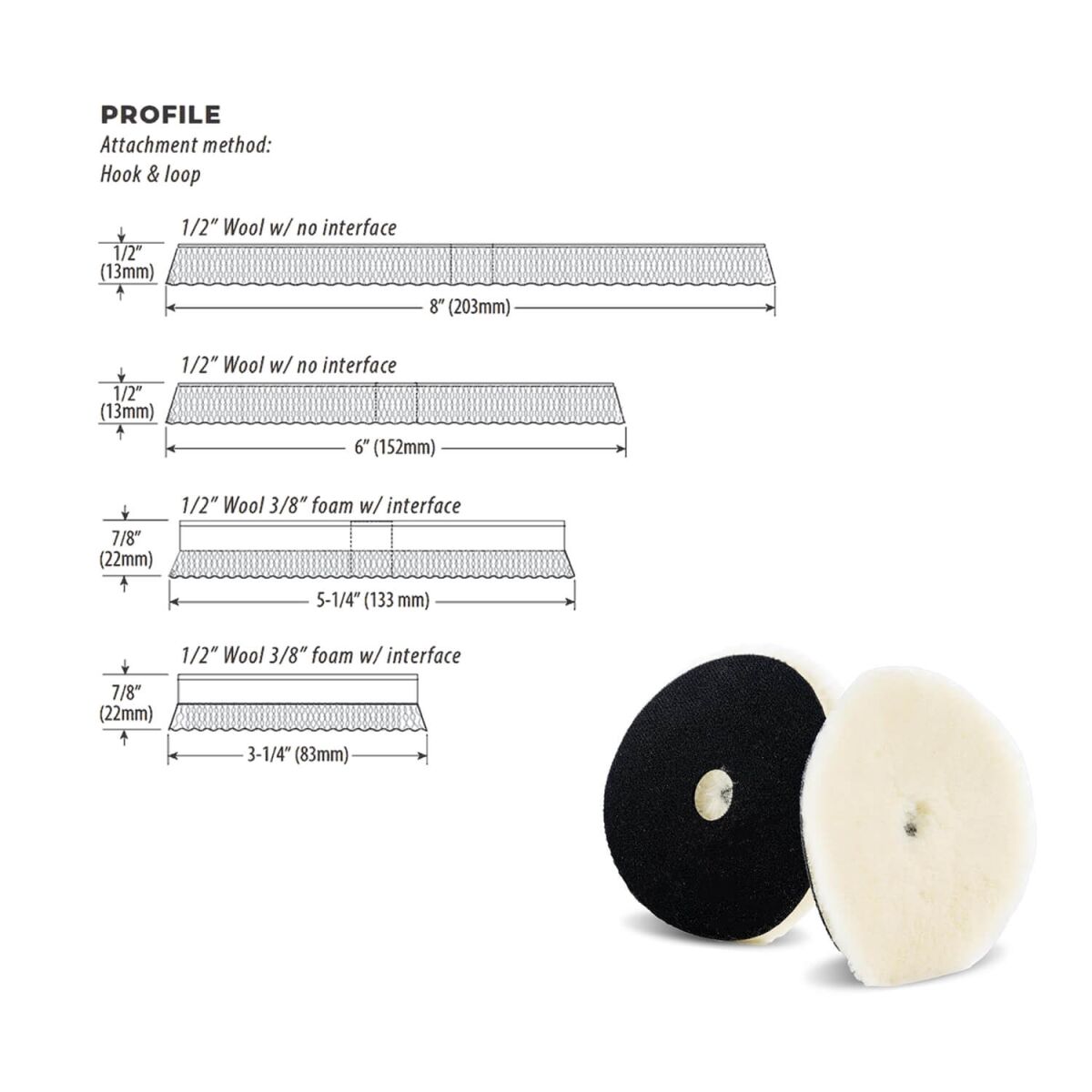 Lake Country Extra Cut Lammwoll-Pad fusselarm 100mm
