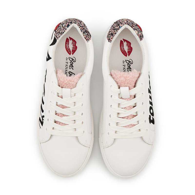 Baskets en cuir Simone amour toujours