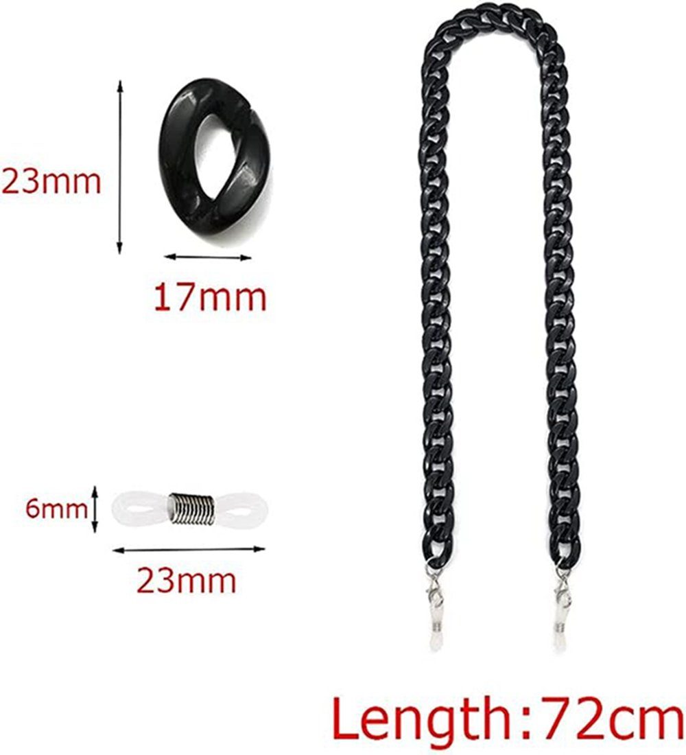 Ronner UG Brillenkette Brillenkette,3 Stück Kette für Brillen, Acryl, Ketten und Kordeln
