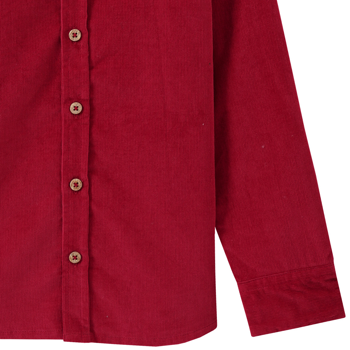 Jungen Weihnachtshemd aus Cord rot
