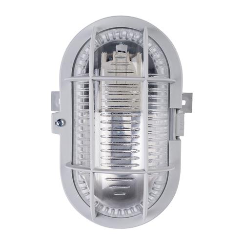 Eurolux 66.023.02 Lampa budowlana LED Bulleye 60-P - szara - E27 - obudowa plastikowa z klatką drucianą z tworzywa sztucznego