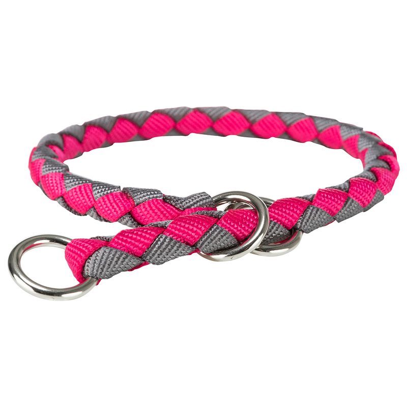 Trixie Cavo Zug-Stopp-Halsband - fuchsia/grafit