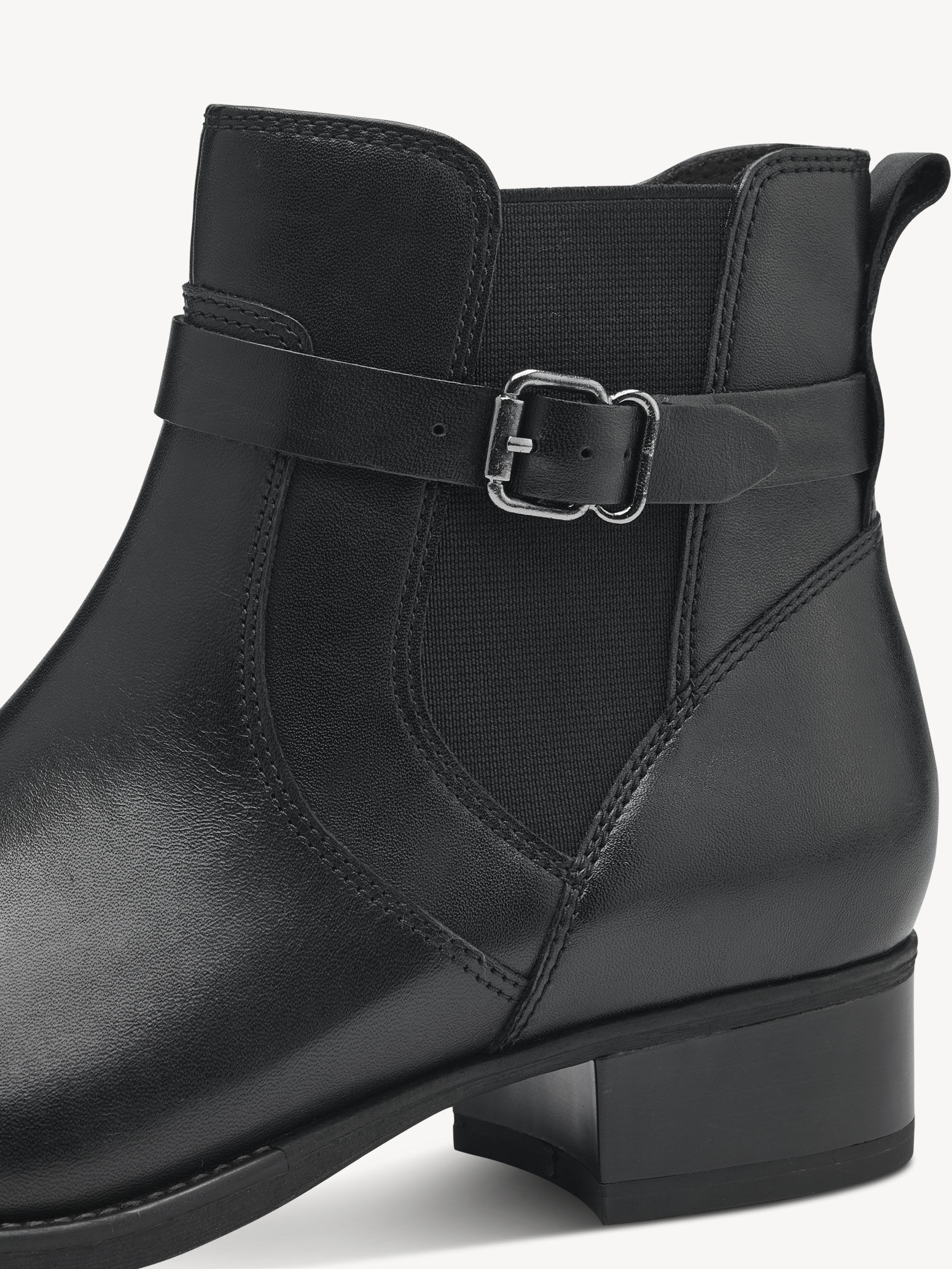 Bottine Chelsea en cuir - noir