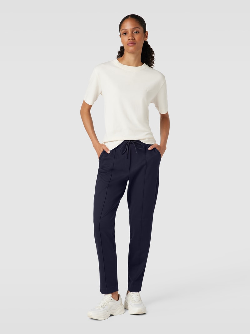 Sweatpants mit Ziernähten in marineblau