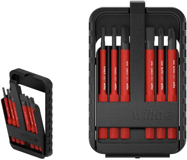 Wiha 43156 Bit-Set slimBit elektrischer Sechskant 6-teilig in slimBit-Box