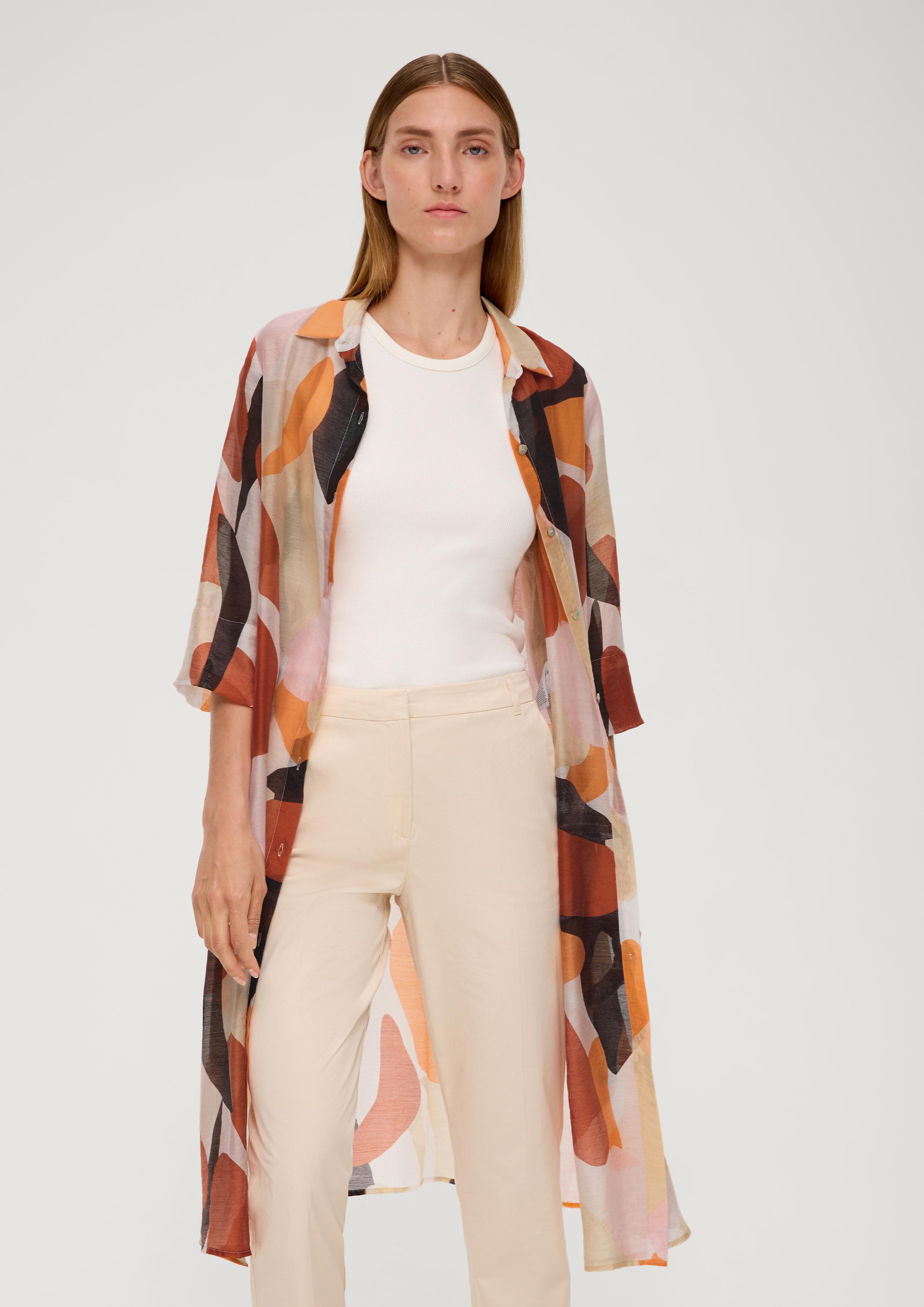 Lange Bluse aus Lyocellmix  2131805-02A1