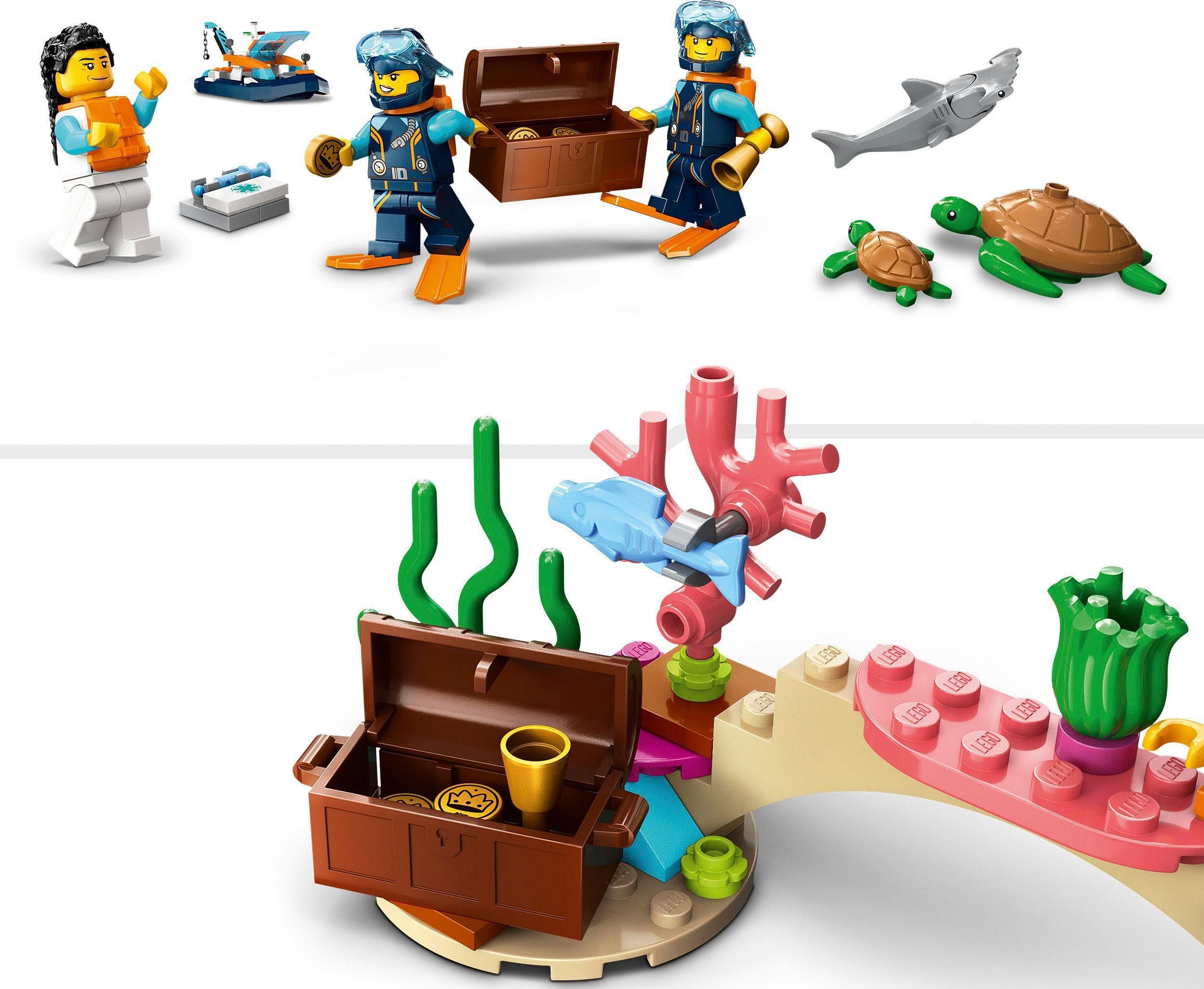 LEGO® Konstruktionsspielsteine Meeresforscher-Boot (60377), LEGO® City, (182 St), Made in Europe