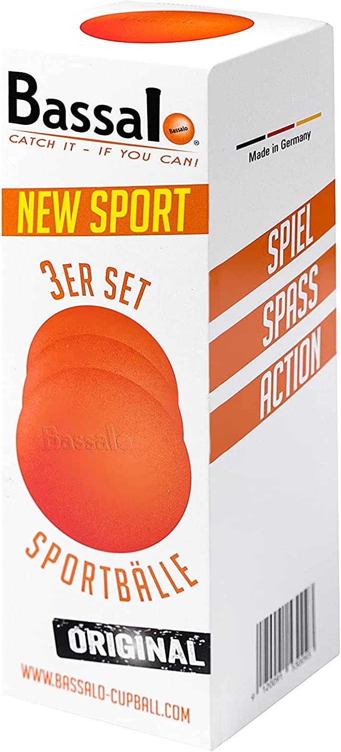 Bassalo Spielball Cupball Ersatzbälle im Karton (Set aus, 3er Pack), Made in Germany
