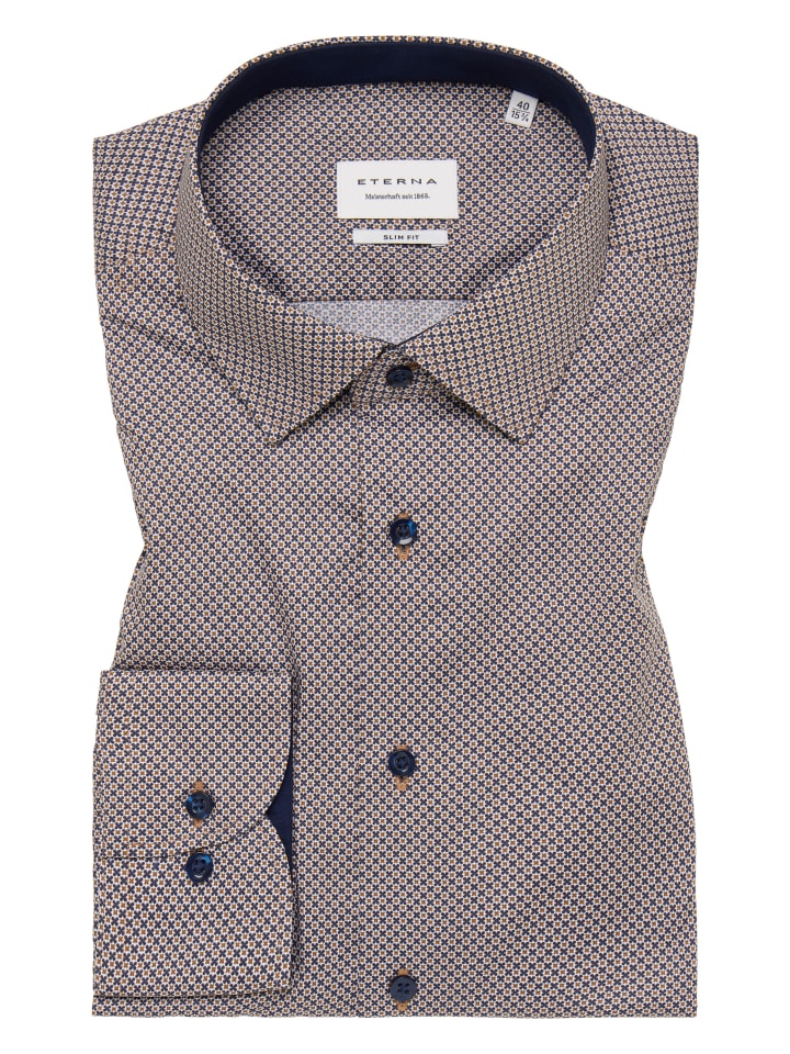 Eterna Hemd SLIM FIT in braun günstig kaufen