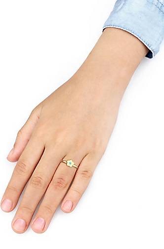 Elli Ring Kinder Blume Kristall 925er Silber