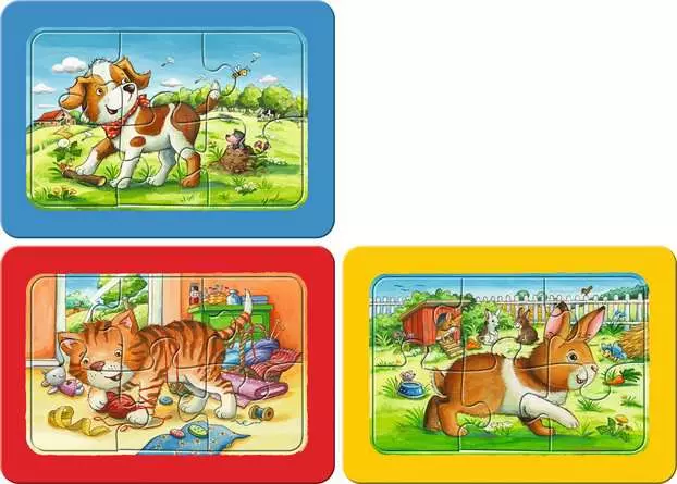 Kinderpuzzle ab 2 Jahren - Meine Tierfreunde - 6 Teile