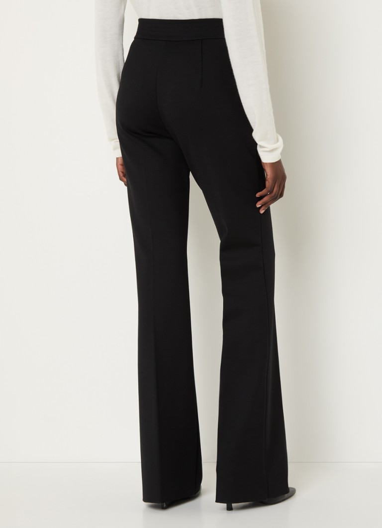 MaxMara Yana high waist straight fit trousers in wool blend