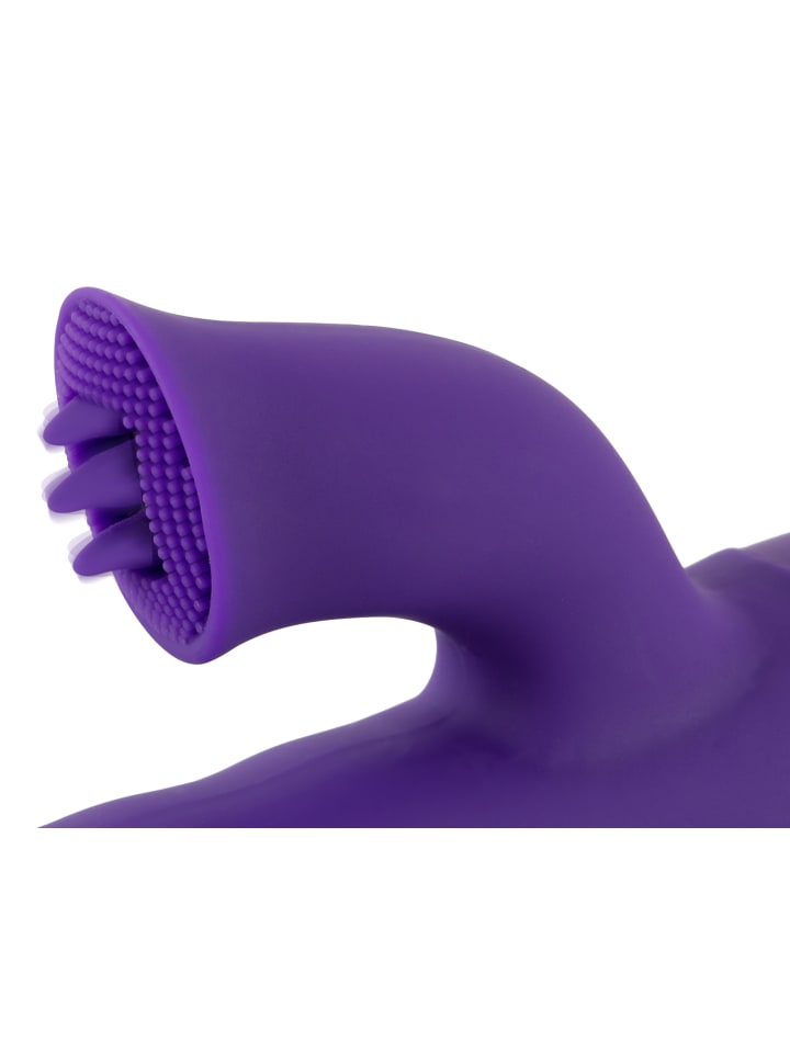 Sweet Smile Stoßvibrator mit Klitorisreizer Thrusting & Rotating Pearl Vibrator in lila günstig kaufen 24 cm