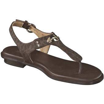 Michael Kors MK Plate Thong Sandale in braun