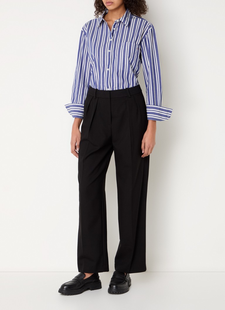 Tommy Hilfiger  Blouse met streepprint en borstzak