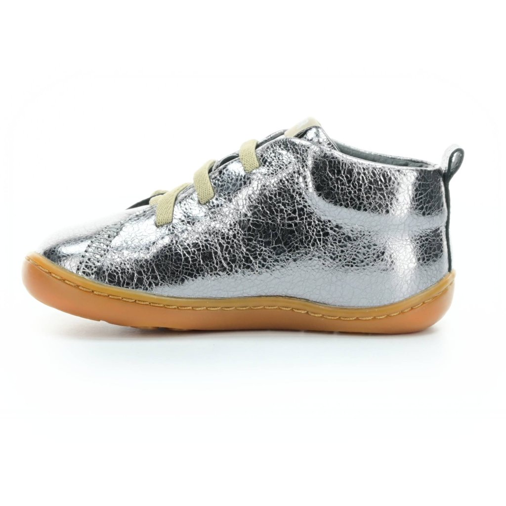 Camper Peu Cami Alu Meteor (80153-097 First Walkers) silberne Mid Cut Barfußschuhe