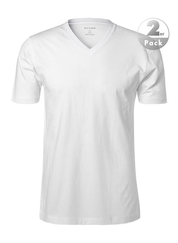 OLYMP, T-Shirts, Modern Fit, Baumwolle, weiß