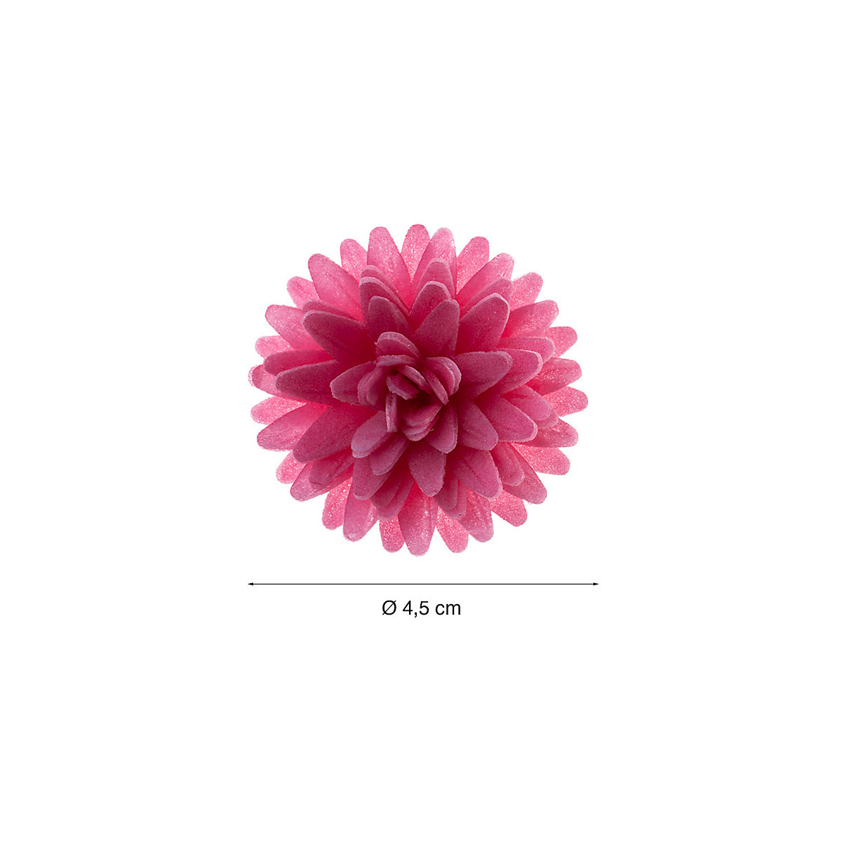 Essbare Blumen für die Torte aus Oblate, 12 Stück, je 4,5cm, 6 Farben Mix